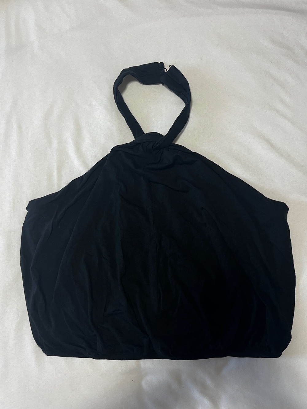 Banana Republic Black Twist-Neck Cropped Halter Top - Picture 2 of 5